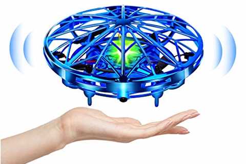 UTTORA UFO Mini Drone, Kids UFO Drone Toy Hand Helicopter RC Quadcopter Infrared Induction Remote..