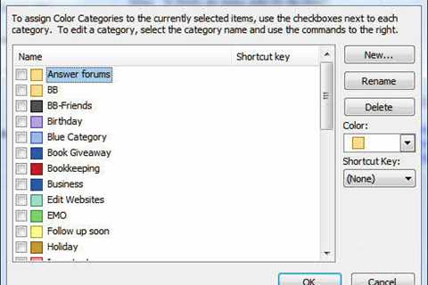 SOLVED: Suggestions For Fixing Category Usage In Outlook.