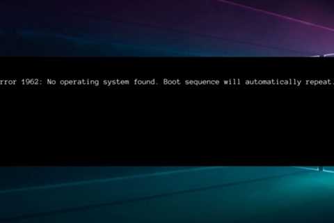 Boot Sector Error 1962, OS Not Installed Issue?