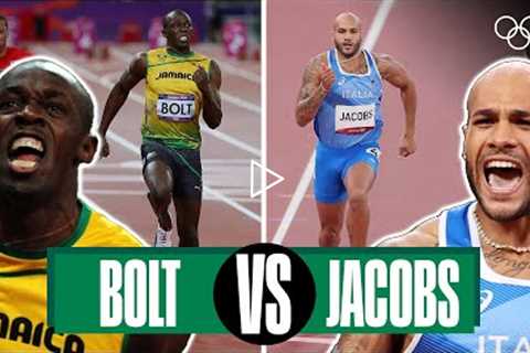 Usain Bolt 🆚 Marcell Jacobs  - 100m | Head-to-head