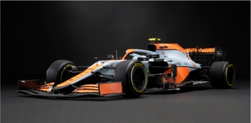 Lando Norris’ 2021 McLaren MCL35M Driven to 3rd Place at Monaco Recreated in 1:8 scale (24 inches long) by the Amalgam Collection