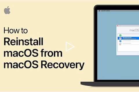 How to reinstall macOS from macOS Recovery — Apple Support