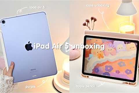 📦iPad Air 5 unboxing 💜aesthetic | Apple Pencil2 | accessories  | PS5 controller🌸