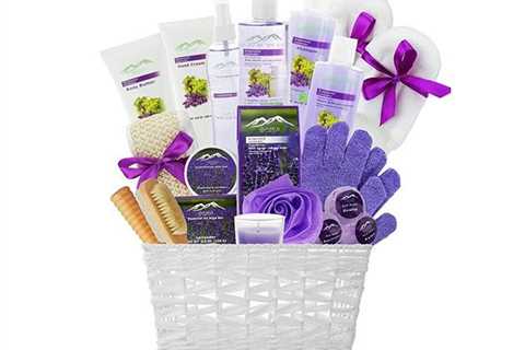 Luxurious Grapeseed & Lavender 20-Piece Spa Tub and Physique Reward Basket for $45