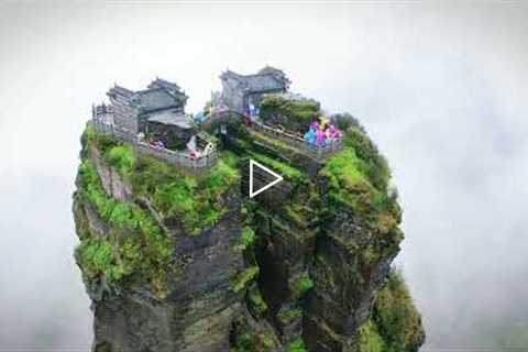 Aerial Photography Sky City, Fanjing Mountain, Guizhou【Curious China】