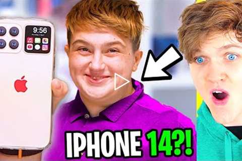 Kid Gets FIRST iPHONE 14 From Apple!? *SHOCKING ENDING* (LANKYBOX REACTION!)