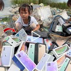 Oh Little girl ! Found a lots apple ipad iPhone abandoned in Landfill,Restoration ipad Air 1