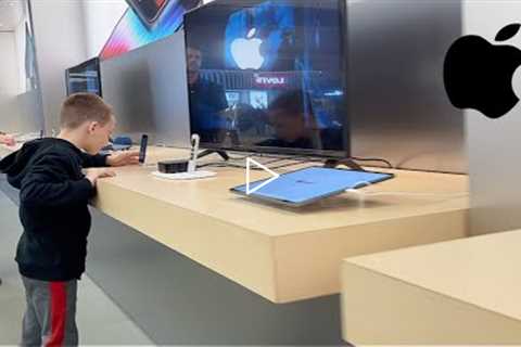 Buying Him WHATEVER He WANTS from the APPLE STORE Vlog!