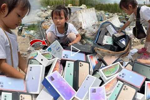 Oh Little girl ! Found a lots apple ipad iPhone abandoned in Landfill,Restoration ipad Air 1