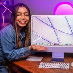 Purple M1 iMac Unboxing + first look! 💜