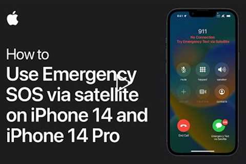 How to use Emergency SOS via satellite on iPhone 14 | Apple Support