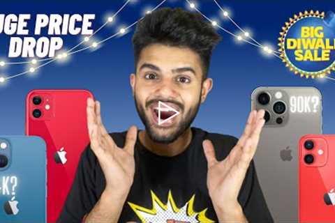 Huge 🔥 iPhone Price Drop | Flipkart Big Diwali Sale | iPhone 13, 12 mini, 11 price drop