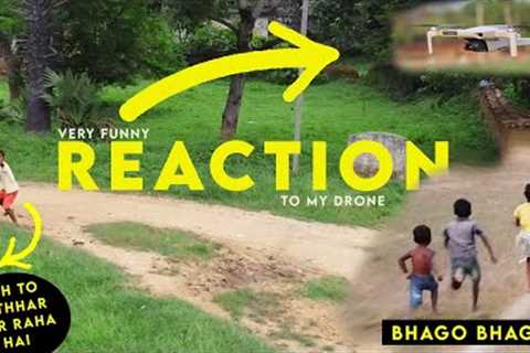 Village Kid''''s Hilarious Reaction to Flying Object (My Drone) Funny Video ll Watch Till the End