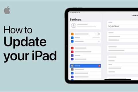 How to update your iPad | Apple Support