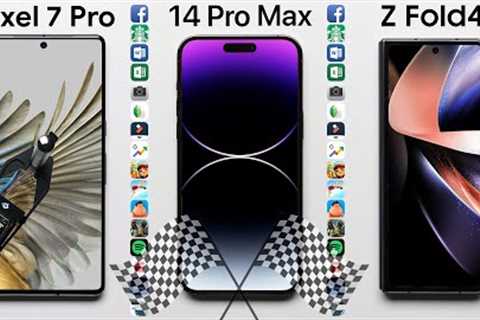 Pixel 7 Pro vs. iPhone 14 Pro Max vs. Galaxy Fold 4 Speed Test