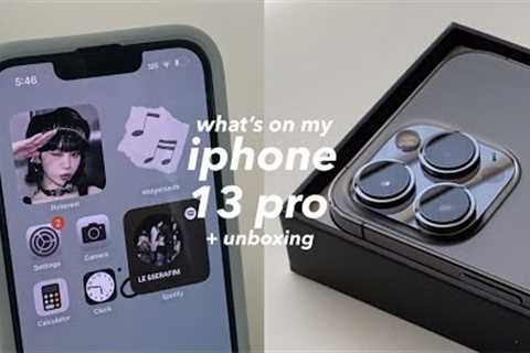 iphone 13 pro unboxing, set-up, unboxing cute accessories (+ tour!)