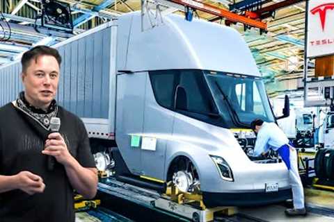 Inside Tesla''''s NEW $7 Billion Semi Truck Factory