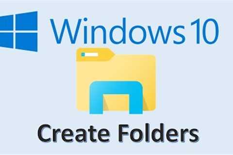 Windows 10 - Create a Folder - How to Make New File Folders on Your Laptop Computer Files &..