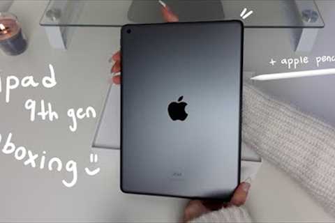 iPad 9th Generation + Apple Pencil Unboxing 📦 | best iPad in 2023