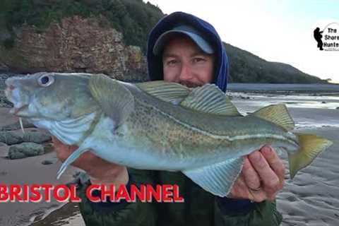 UK Beach Fishing, The Bristol Channel, Cod Fishing With Wayne Hand 4K Drone Footage