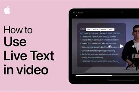 How to use Live Text in video on your iPhone or iPad | Apple Support