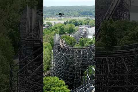 Drone 3D Mapping Six Flags Roller Coaster! #shorts