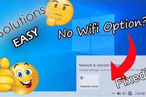 Fix Wifi Not Showing in Windows 10 Settings | Fix Missing Wifi | 100% Working✔✅