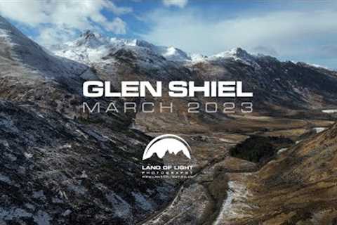 Glen Shiel from drone, Scotland, March 2023 (4K)