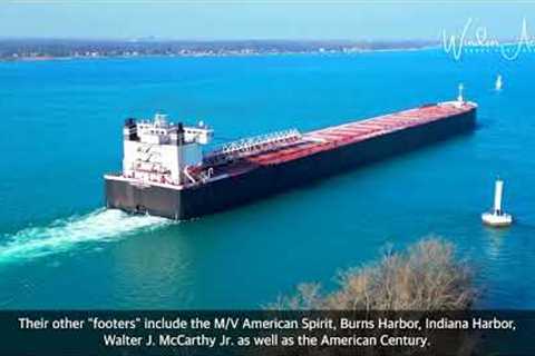 AMERICAN STEAMSHIP COMPANY M/V AMERICAN INTEGRITY by Windsor Aerial Drone Photography