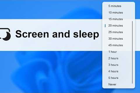 How to Choose When Your Windows 11 PC Goes to Sleep