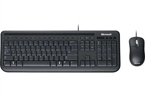 Microsoft Wired Keyboard and Mouse Desktop 600 (Refurbished) for $18