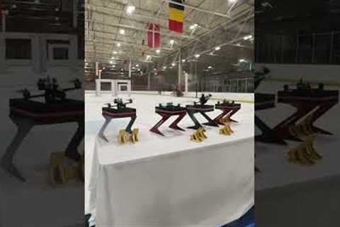 Drone racing launch (in a hockey rink) #droneracing #drone #fpv