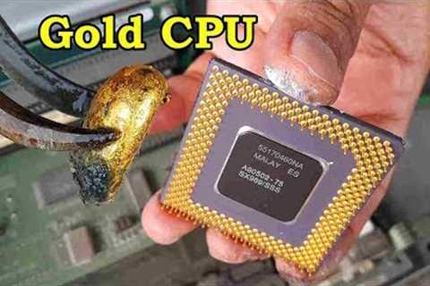 How to recycle gold from cpu computer scrap. value of gold in cpu ceramic processors pins chip.