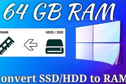 64 GB RAM Upgrade in Just 2 Minutes: Watch How! |Convert SSD/HDD to V-RAM | #system #boost #tech