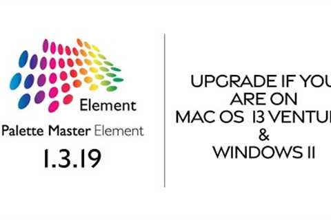 BenQ Palette Master Element 1.3.19 Upgrade for macOS 13 Ventura & Windows 11