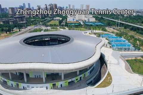 Aerial China：Aerial photography of Zhengzhou Zhongyuan Tennis Center