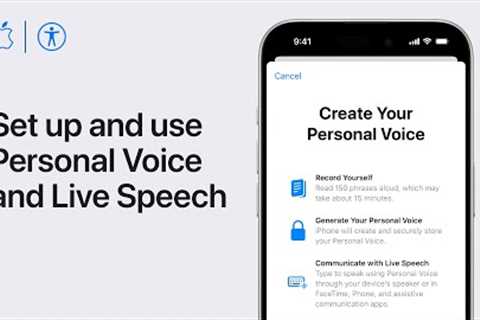 How to set up and use Personal Voice and Live Speech on iPhone and iPad | Apple Support