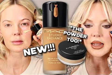 MAC STUDIO RADIANCE FOUNDATION & STUDIO FIX SET AND BLUR POWDER REVIEW best mac coverage..