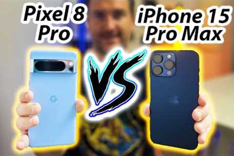 iPhone 15 Pro Max VS Pixel 8 Pro REVIEW - CAMERA TEST, BENCHMARKS & BATTERY LIFE!