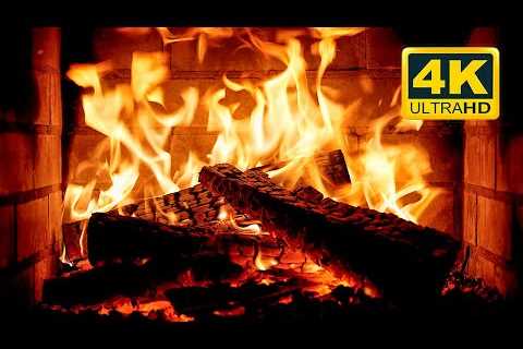 🔥 Cozy Fireplace 4K (12 HOURS). Fireplace Ambience with Crackling Fire Sounds. Fireplace 4K 60FPS