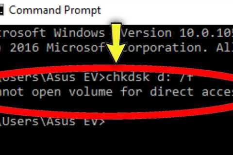 Fixed: CHKDSK Cannot Open Volume For Direct Access [100% Works]