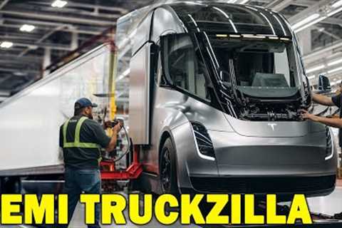 Tesla Semi Truckzilla is Future: 82,000lb Highroad Beast, 500mi charge, 900kWh Battery Tech Mystery!