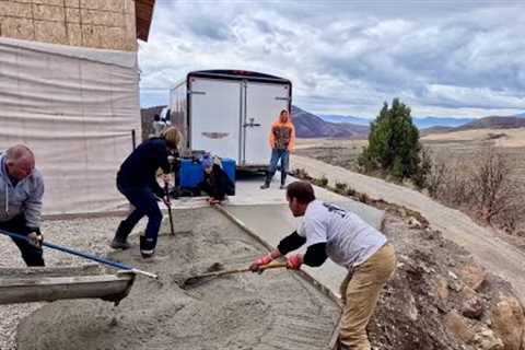 FINAL CONCRETE of the year! Another 12.5 Yards and the shop is fully surrounded