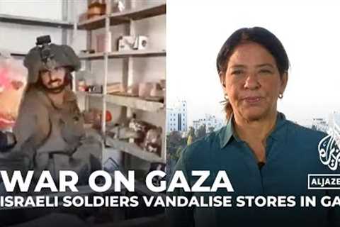 Vandalism in Gaza: Israeli soldiers demolish stores in Jabalia & Gaza City