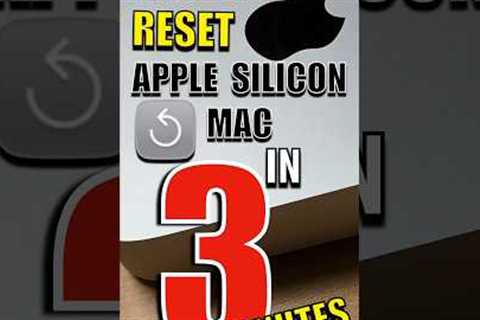 Factory Reset Apple Silicon Mac in 3 Minutes shorts [EXCERPT]