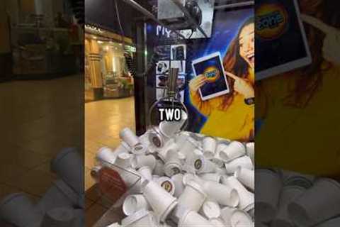 Day 51 Trying to Win an iPad at the Mystery Cup Claw Machine! #shorts #arcade #clawmachine