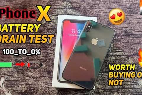 iPhone X Battery Drain Test 🔥100% To 0% 🔋in Bgmi | iPhone X Still Beast 😍🔥 in 2024