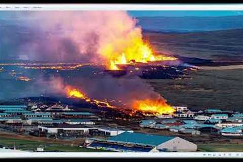 Lava''s way through Grindavik in pictures and on the map. Report from Iceland 14.01.24