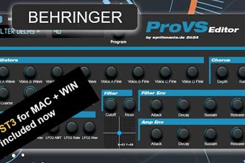 Behringer Pro VS Mini Editor - Now with VST3 for MAC and Windows