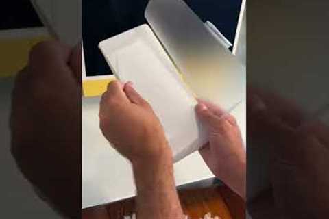 Unboxing the yellow Apple iMac 🐥 #Shorts #ASMR